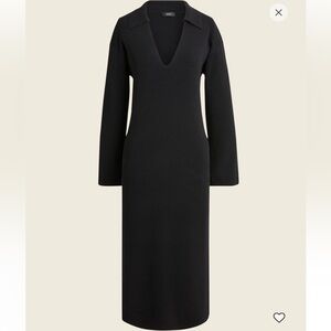 J. Crew Collared sweater-dress black size small